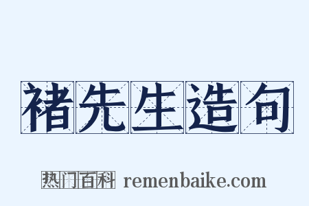 褚先生造句是什么意思的图片